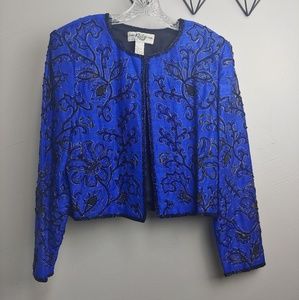 Vintage Silk Beaded Evening Jacket